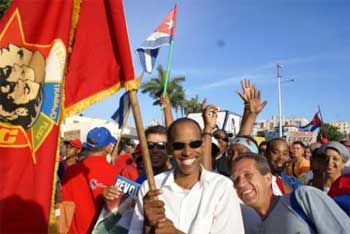 Trabajadores cubanos.