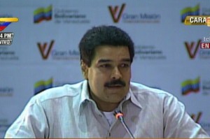 Nicolas Maduro when he announced his trip to Havana. Foto: telesur