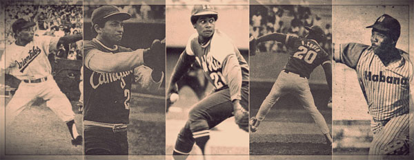 Los primeros cinco ganadores de la Triple Corona de Pitcheo en Series Nacionales, de izquierda a derecha Modesto Verdura, Omar Carrero, Rogelio García, Reinaldo Costa y José Ibar.