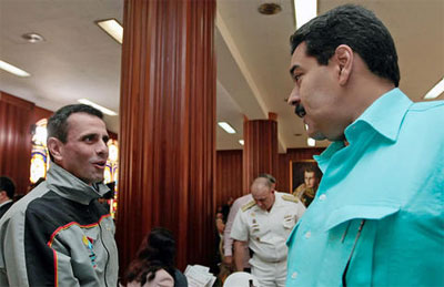 Henrique Capriles y Nicolás Maduro