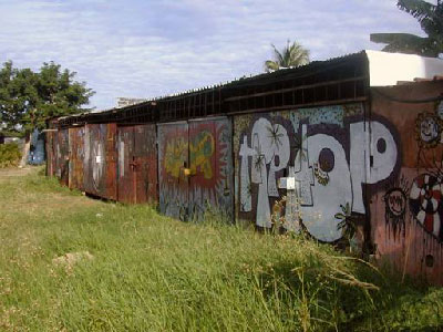 Garajees adonrados con graffiti