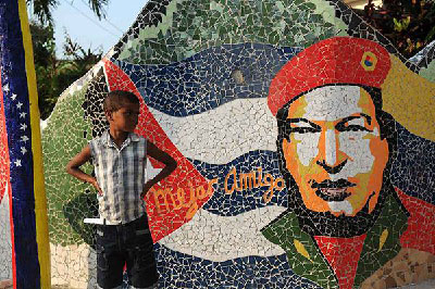 El mural a Hugo Chávez en Jaimanitas, La Habana. Foto: juventudrebelde.cu