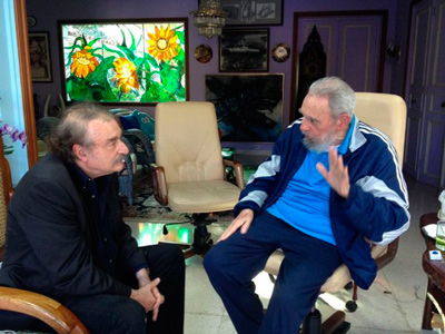 Ignacio Ramonet y Fidel Castro el 13 de diciembre en La Habana.