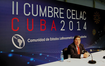 Canciller cubano inaugura Sala de Prensa de la II Cumbre de la CELAC. Foto: Ladyrene Pérez/ Cubadebate