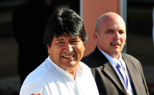 Evo Morales al llegar a La Habana este domingo.  Foto: Ladyrene Pérez/Cubadebate.