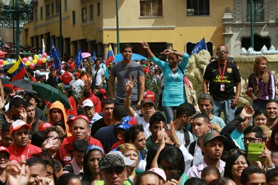 Photo de la marcha pro-gobierno.  Foto: telesurtv.net