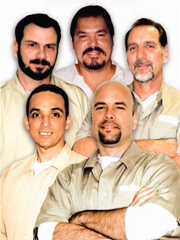 Los dos ya liberados de la cárcel son Fernando González (izquierda superior) y René González (derecha superior)