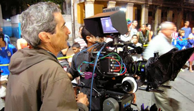 Fernando Perez filmando La Pared.