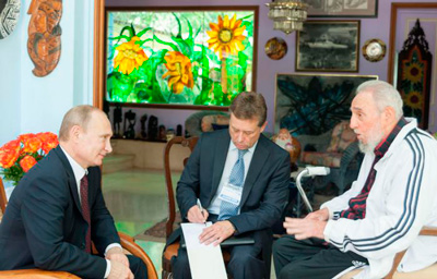 Putin tambien reunió con Fidel Castro.  Photo: Alex Castro