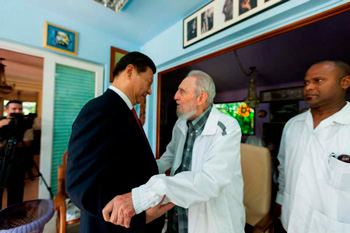 Xi Jingping y Fidel Castro. 22-7-2014.  Foto: Alex Castro