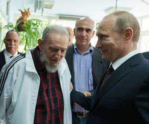 Fidel Castro y Vladimir Putin cuando el presidente ruso visitó a Cuba el 11 de julio.  Foto: cubadebate.cu