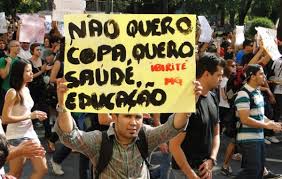 Protesta en Brasil.  Foto: gamba.cl
