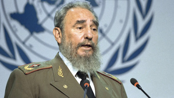 Fidel Castro en Rio de Janeiro en 1992.