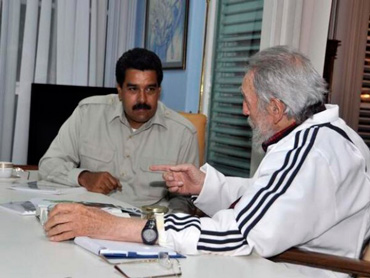 Nicolás Maduro y Fidel Castro en La Habana. Foto/archvo: AVN