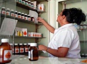 Farmacia en Cuba.