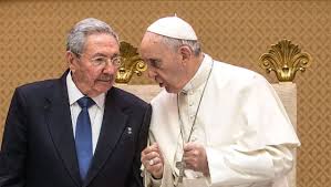 Raul Castro and Pope Francis during the Cuban president's visit to the Vatican in May 2015.