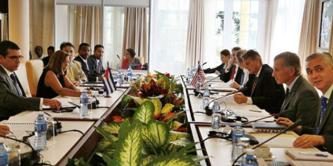 La reunion bilateral Cuba-EE.UU. del 11 de septiembre .de 2015 Foto: AIN
