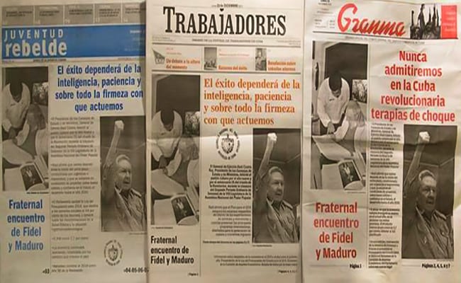 Los medios oficiales sufren de tal “verticalidad político-editorial” que han llegado a reproducir la misma portada.