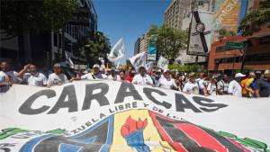 Protesta de opositores venezolanos.  Foto: EPA
