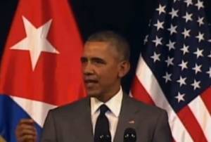 Obama hablando a los cubanos.