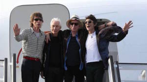 Los Rolling Stones llegando ayer a Cuba. Foto: cubadebate