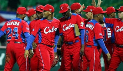 El Equipo Cuba en el Clásico de Béisbol de 2013.