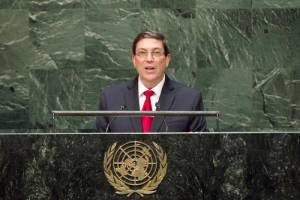El canciller cubano Bruno Rodríguez en la ONU.